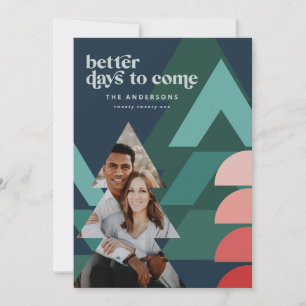 Cartes Pour Fêtes Annuelles Photo de vacances abstraite moderne et colorée