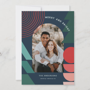 Cartes Pour Fêtes Annuelles Photo de vacances abstraite moderne et colorée