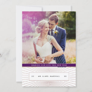 Cartes Pour Fêtes Annuelles Photo de vacances Art Déco