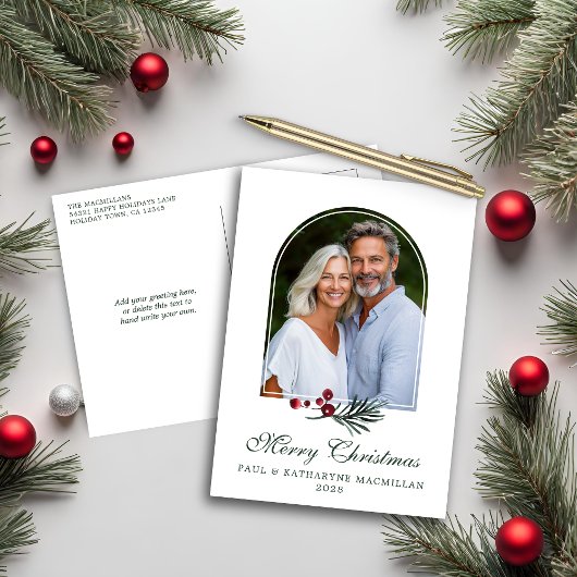 Cartes Pour Fêtes Annuelles Photo de vacances botaniques de Noël à l'arche élé