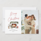 Cartes Pour Fêtes Annuelles Photo de vacances de Noël cosy (Devant)