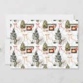 Cartes Pour Fêtes Annuelles Photo de vacances de Noël cosy (Dos)