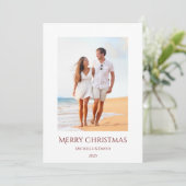 Cartes Pour Fêtes Annuelles Photo de vacances de Noël Tropical Beach (Debout devant)