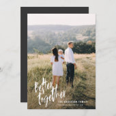 Cartes Pour Fêtes Annuelles Photo de vacances de script minimal moderne (Devant / Derrière)