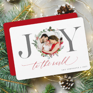 Cartes Pour Fêtes Annuelles Photo de vacances élégant de Noël