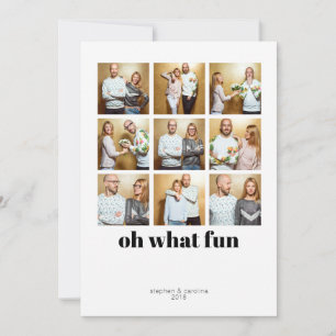 Cartes Pour Fêtes Annuelles Photo de vacances minimaliste moderne 9 carrés