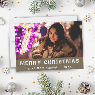 Cartes Pour Fêtes Annuelles Photo de vacances moderne de Noël Joyeux