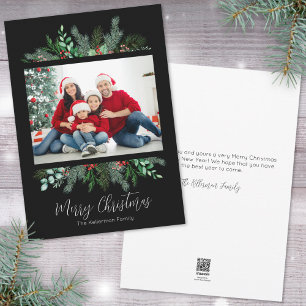 Cartes Pour Fêtes Annuelles Photo de verdure Joyeux Noël