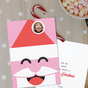 Cartes Pour Fêtes Annuelles Photo de visage de Noël de Santa