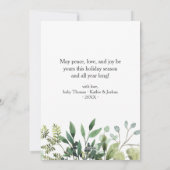 Cartes Pour Fêtes Annuelles Photo de voeux de Noël botanique classique (Dos)