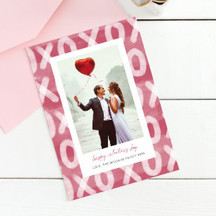 Cartes Pour Fêtes Annuelles Photo de XOXO Motif Couple Saint Valentin