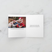 Cartes Pour Fêtes Annuelles Photo Deer Rustic Winter Joyeux Noël (Intérieur)