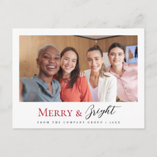 Cartes Pour Fêtes Annuelles Photo d'équipe de l'entreprise de Noël Joyeux et L