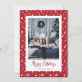 Cartes Pour Fêtes Annuelles Photo des étoiles rouges personnalisées (Devant)