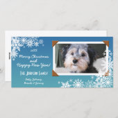 Cartes Pour Fêtes Annuelles Photo des Fêtes de Noël (Devant / Derrière)