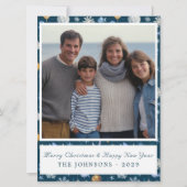 Cartes Pour Fêtes Annuelles Photo des flocons de neige et éléments côtiers mod (Devant)