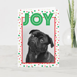 Cartes Pour Fêtes Annuelles PHOTO DES VACANCES DE NOËL Confetti Joy