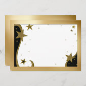 Cartes Pour Fêtes Annuelles Photo d'étoiles dorées de Noël, mariage et anniver (Devant / Derrière)