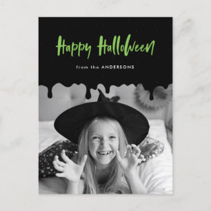 Cartes Pour Fêtes Annuelles Photo d'Halloween de sang noir et de chaux