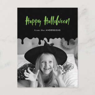 Cartes Pour Fêtes Annuelles Photo d'Halloween de sang noir et de chaux