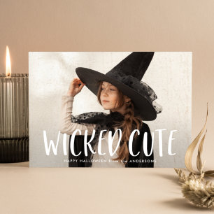 Cartes Pour Fêtes Annuelles Photo d'Halloween méchamment mignon