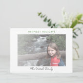 Cartes Pour Fêtes Annuelles Photo Dots de Noël modernes Bordure blanche le plu (Debout devant)