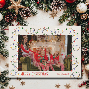 Cartes Pour Fêtes Annuelles Photo du brin de lumière de Noël