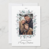 Cartes Pour Fêtes Annuelles Photo du feuillage de Noël (Devant)