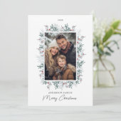 Cartes Pour Fêtes Annuelles Photo du feuillage de Noël (Debout devant)