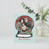 Cartes Pour Fêtes Annuelles Photo du Globe de neige de Noël (Debout devant)