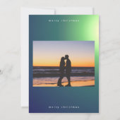 Cartes Pour Fêtes Annuelles Photo du Jour de l'An Gradient (Dos)