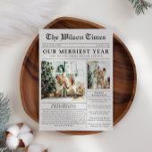 Cartes Pour Fêtes Annuelles Photo du journal Noël unique