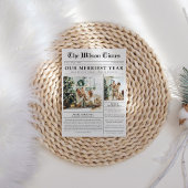 Cartes Pour Fêtes Annuelles Photo du journal Noël unique