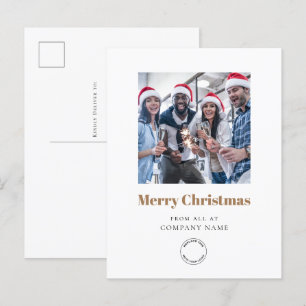Cartes Pour Fêtes Annuelles Photo du logo de l'entreprise Gold Joyeux Noël