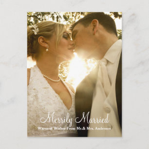 Cartes Pour Fêtes Annuelles Photo du Mariage marié par la Merrily