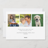 Cartes Pour Fêtes Annuelles Photo du Nouvel An (Dos)