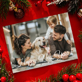 Cartes Pour Fêtes Annuelles Photo du Nouvel An minimal moderne