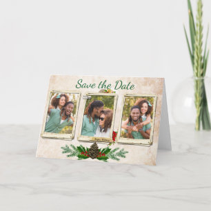 Cartes Pour Fêtes Annuelles Photo du pays Enregistrer la date Noël