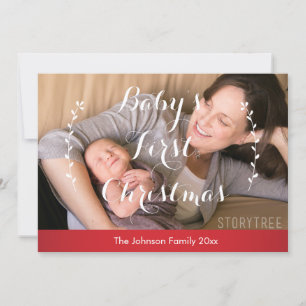Cartes Pour Fêtes Annuelles Photo du premier Noël de bébé