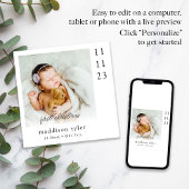 Cartes Pour Fêtes Annuelles Photo du premier Noël de bébé