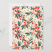 Cartes Pour Fêtes Annuelles Photo du script de Noël de Holly Berries (Dos)