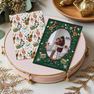 Cartes Pour Fêtes Annuelles Photo élégant de ballet de Casse-Noisette floral à