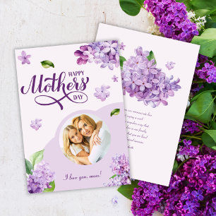 Cartes Pour Fêtes Annuelles Photo élégant floral Bonne fête des Mères