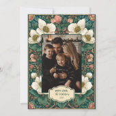 Cartes Pour Fêtes Annuelles Photo Elégant hiver floral Noël (Devant)