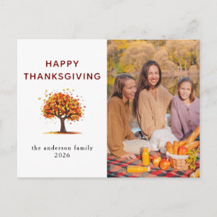 Cartes Pour Fêtes Annuelles Photo élégant moderne de Thanksgiving d'automne he