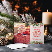 Photo Élégant Noël de bébé pour sa première année