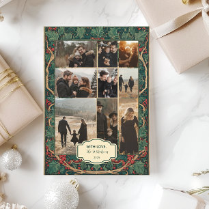 Cartes Pour Fêtes Annuelles Photo Elegant Vintage Holly Christmas