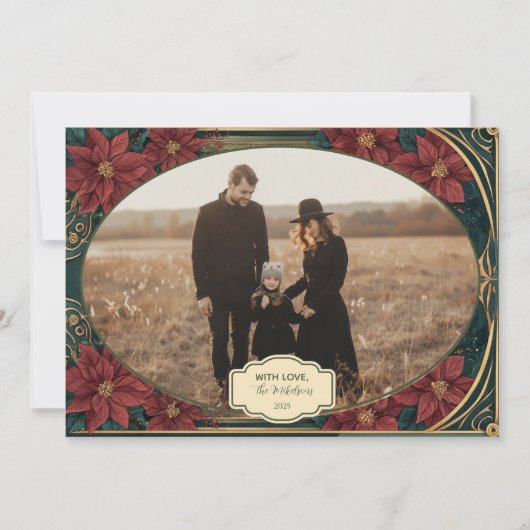 Cartes Pour Fêtes Annuelles Photo Emerald Baroque Christmas (Devant)