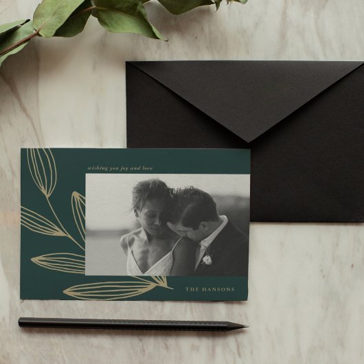 Cartes Pour Fêtes Annuelles Photo Emerald Green Sprout