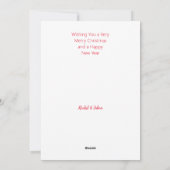 Cartes Pour Fêtes Annuelles Photo en couple Joyeux Noël avec texte arrière per (Dos)